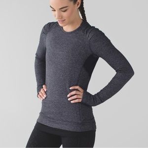 Lululemon Think Fast Long Sleeve
Heathered Herringbone Heathered Black size 6